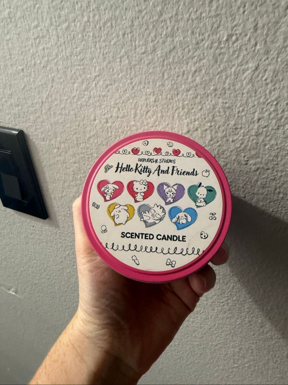 Universal Studios Hello Kitty & Friends Candle Pink New